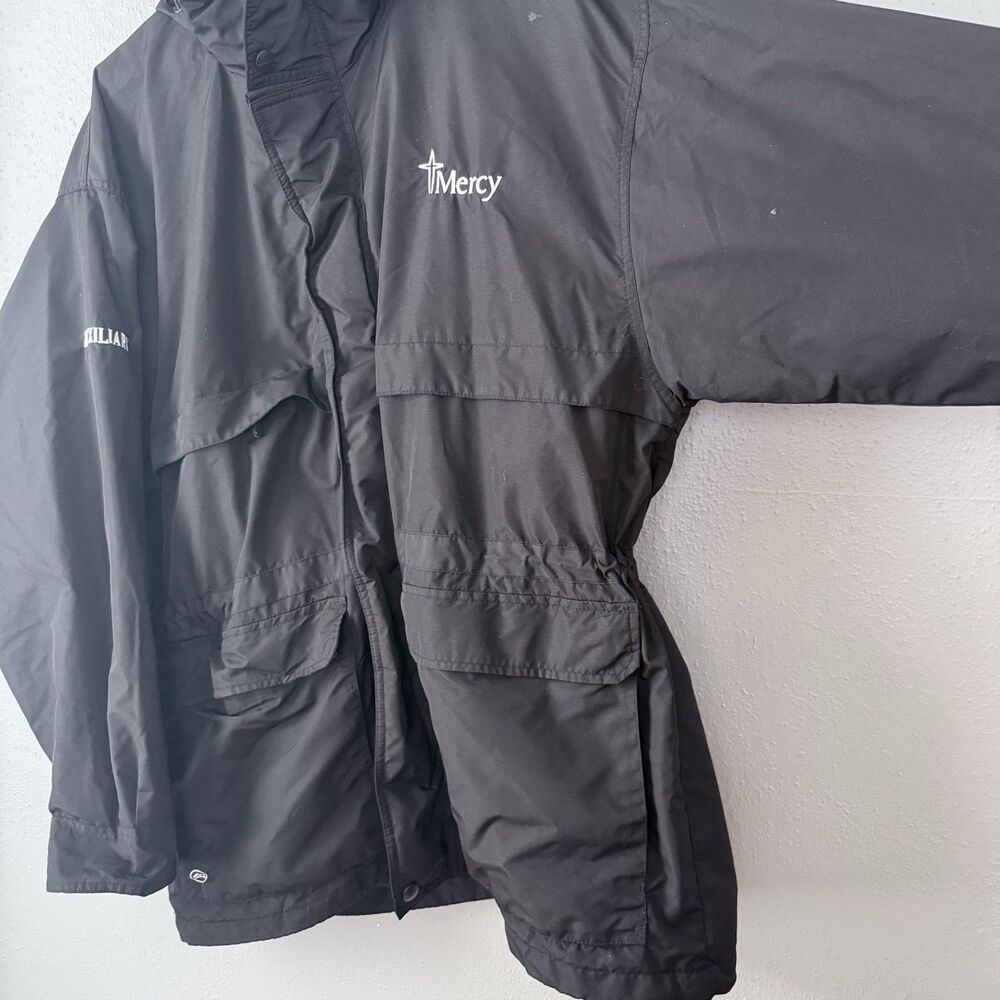 Mercy Stormtech Employee Jacket Mens XL Black Hooded Pockets Winter - Picture 2 of 15